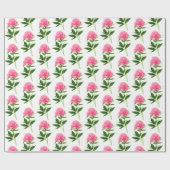  botanische afdruk, Pastel Pink Peony Cadeaupapier (Vlak)