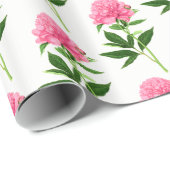  botanische afdruk, Pastel Pink Peony Cadeaupapier (Rol Hoek)