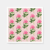 botanische afdruk, Pastel Pink Peony Servetten (Voorkant)