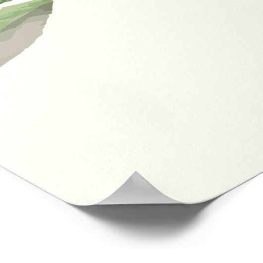 Botanische afdruk  rode rozen poster (Hoek)