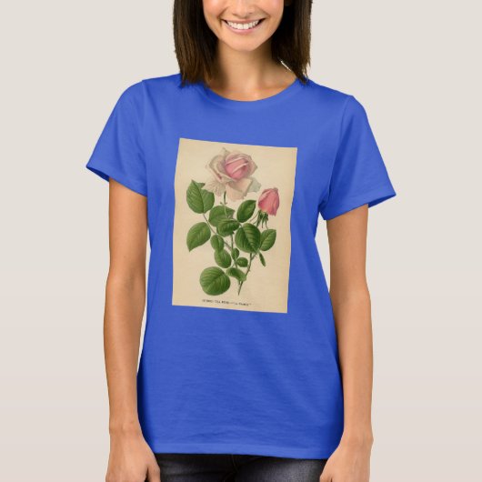 Botanische afdruk - Roos thee T-shirt (Voorkant)