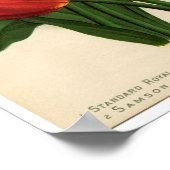  botanische afdruk - Tulpen Poster (Hoek)