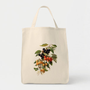 Botanische afdruk van kersen tote bag