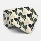 Botanische afdrukken van Artichoke Stropdas (Opgerold)