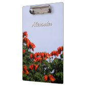 Botanische Afrikaanse Tulp Boom elke tekst Klembord (Links)