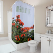 Botanische Afrikaanse Tulpboom Douchegordijn (In situ)