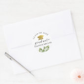 Botanische afstuderen gepersonaliseerde afstuderen ronde sticker (Envelop)