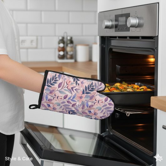Botanische AI Art Oven Mitt voor Hedendaags Gebrui Ovenwant
