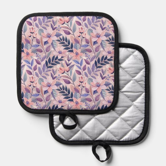 Botanische AI Floral Pot Houder voor Moderne Keuke (Voorkant / Achterkant)