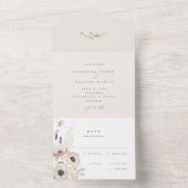 Botanische All-in-One bruiloft uitnodiging (Binnen)