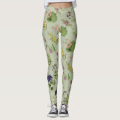 Botanische alpiene Floral over de afdruk Leggings (Voorkant)