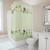 Botanische alpiene vloerbedekking douchegordijn (In situ)