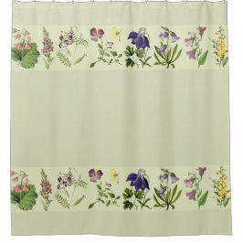 Botanische alpiene vloerbedekking douchegordijn