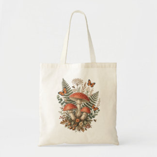 Botanische Amanita Paddenstoel Bos Kunst Tote Bag