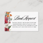 Botanische Amaryllis Baby shower Boek Verzoek Informatiekaartje (Voorkant)