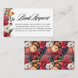 Botanische Amaryllis Baby shower Boek Verzoek Informatiekaartje