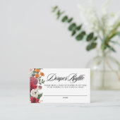 Botanische Amaryllis Baby shower Luier Raffle Informatiekaartje (Staand voorkant)