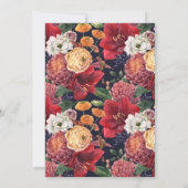 Botanische amaryllis en moeders douchen kaart (Achterkant)