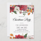 Botanische amaryllis en moeders kerstfeest kaart (Voorkant)