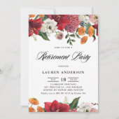 Botanische amaryllis en moeders pensioen partij kaart (Voorkant)