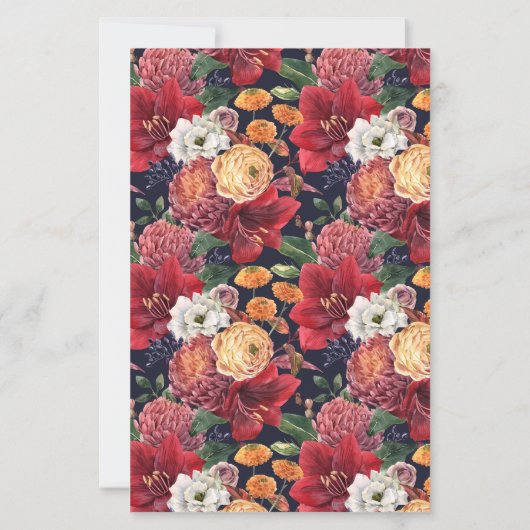 Botanische amaryllis en moeders vieren het leven (Achterkant)