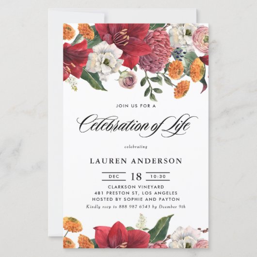 Botanische amaryllis en moeders vieren het leven (Voorkant)