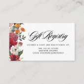 Botanische Amaryllis en Mums Baby shower Register Informatiekaartje (Voorkant)