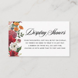 Botanische Amaryllis en Mums Bloemen Display Douch Informatiekaartje