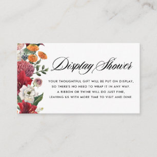 Botanische Amaryllis en Mums Bloemen Display Douch Informatiekaartje