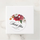 Botanische Amaryllis en Mums Trouw Dank Je Bedankjes Labels (In situ)