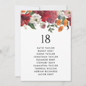 Botanische Amaryllis en Mums Trouwtafel Zitplaatse (Voorkant)