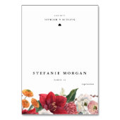 Botanische Amaryllis Trouwmaaltijd Keuze Plaats Ka Kaart (Voorkant)