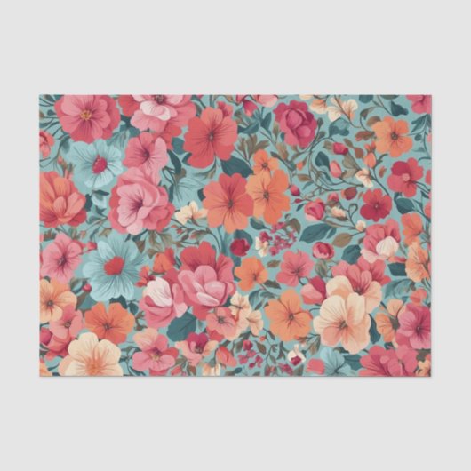 Botanische-Ambachtelijke Collage Tissue Tissuepapier (Voorkant)