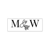 Botanische Ampersand #2 Paar Bruiloft 2 Initiaal Zelfinktende Stempel (Design)