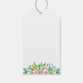 Botanische ananas strand bruiloft welkomsttas cadeaulabel (Achterkant)