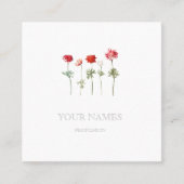 BOTANISCHE "ANEMONES" VISITEKAARTJE (Voorkant)