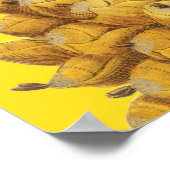 Botanische anineappel in geel poster (Hoek)