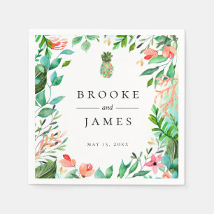 Botanische anische ananaseiland servet