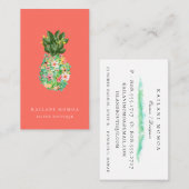 Botanische anische ananasekoraal visitekaartje (Voorkant / Achterkant)