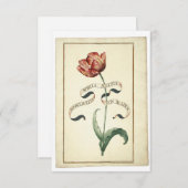 Botanische Antiek Afbeelding Opmerking Kaart (Voorkant / Achterkant)