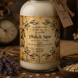 Botanische antieke papier Apotheek stijl labels Likeurfles Etiket