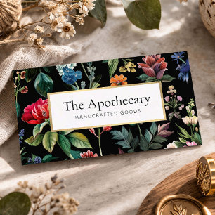Botanische Apotheek Kruidenkaars Merk Vintage Visitekaartje
