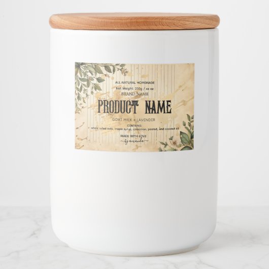 Botanische Apotheker Jar Labels Voedselcontainer Etiket (Voorkant)