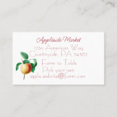 Botanische appel en bessen Fruit Visitekaartje (Achterkant)