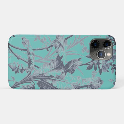 Botanische Aqua Chinoiserie Hoesje-Mate iPhone Cas Case-Mate iPhone Case (Achterkant (horizontaal))