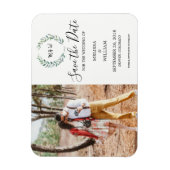 Botanische aquarel bladeren foto Save the Date Magneet (Verticaal)