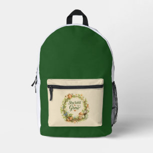 Botanische Aquarel Bloemenkrans Inspirerend Bedrukte Rugzak