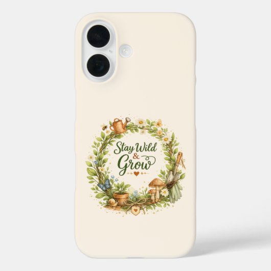 Botanische Aquarel Bloemenkrans Inspirerend Case-Mate iPhone Case (Achterkant)