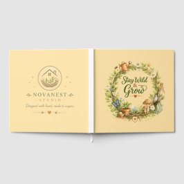 Botanische Aquarel Bloemenkrans Inspirerend  Gastenboek
