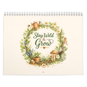 Botanische Aquarel Bloemenkrans Inspirerend Kalender